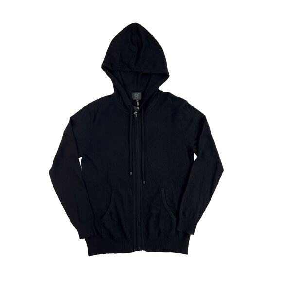 1-36 QI CASHMERE Men's Hoodie Black Large